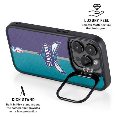 NBA Charlotte Hornets Canvas iPhone 15 Pro Kickstand Case